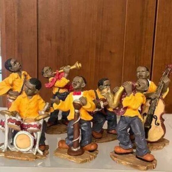 Vintage - 7 Musical Themed African American Figurines  (Many Lots Listed!) (c/x) - Picture 4 of 16
